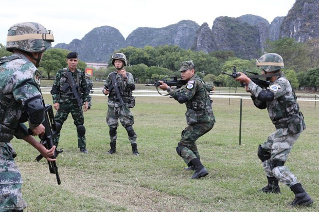 Participan cientos de soldados de la ASEAN ampliada en simulacro antiterrorista ảnh 1