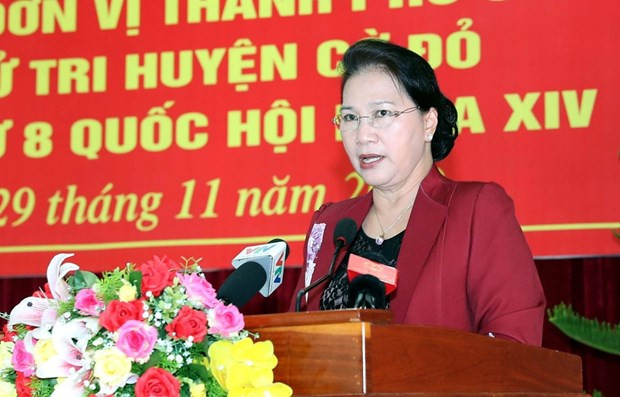 Presidenta del Parlamento vietnamita se reúne con los votantes en Can Tho ảnh 1 Presidenta del Parlamento vietnamita se reúne con los votantes en Can Tho ảnh 1