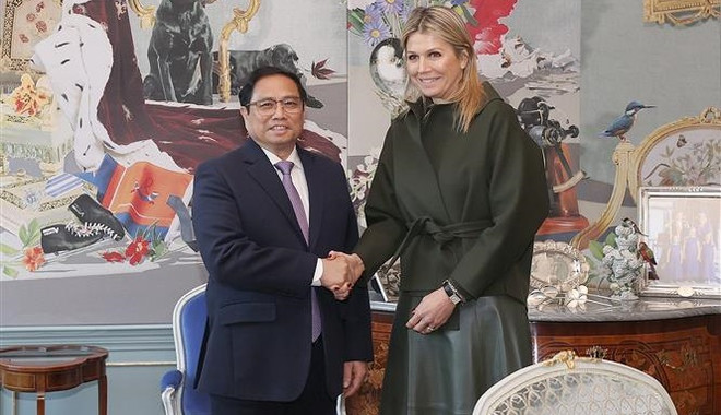 Premier vietnamita sostiene encuentro con la reina holandesa Máxima ảnh 1 Premier vietnamita sostiene encuentro con la reina holandesa Máxima ảnh 1
