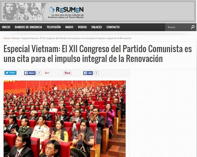 Prensa argentina resalta importancia del Congreso del PCV ảnh 1 Prensa argentina resalta importancia del Congreso del PCV ảnh 1