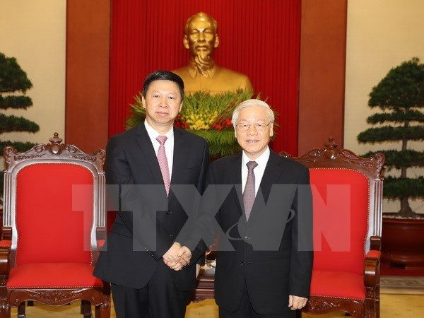 Secretario general de PCV recibe a enviado especial de máximo dirigente partidista de China ảnh 1 Secretario general de PCV recibe a enviado especial de máximo dirigente partidista de China ảnh 1