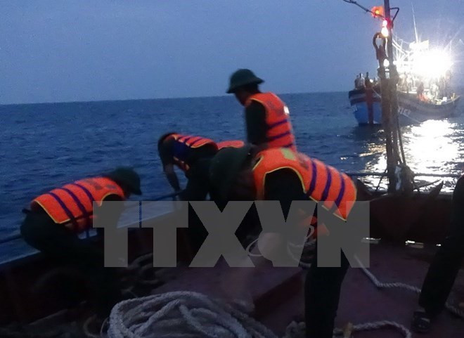 Rescatan a marineros vietnamitas accidentados en el mar ảnh 1 Rescatan a marineros vietnamitas accidentados en el mar ảnh 1
