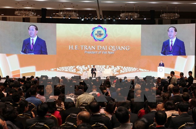 Presidente de Vietnam destaca aportes de comunidad empresarial en logros del APEC ảnh 1 Presidente de Vietnam destaca aportes de comunidad empresarial en logros del APEC ảnh 1