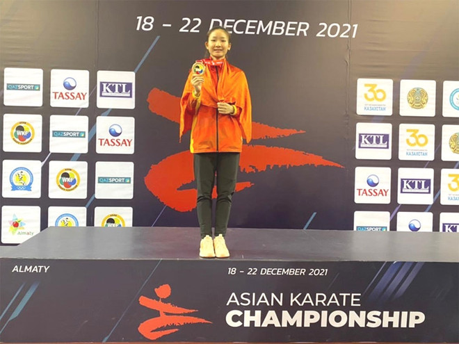 Karateca vietnamita obtiene medalla de oro en campeonato asiático ảnh 1 Karateca vietnamita obtiene medalla de oro en campeonato asiático ảnh 1