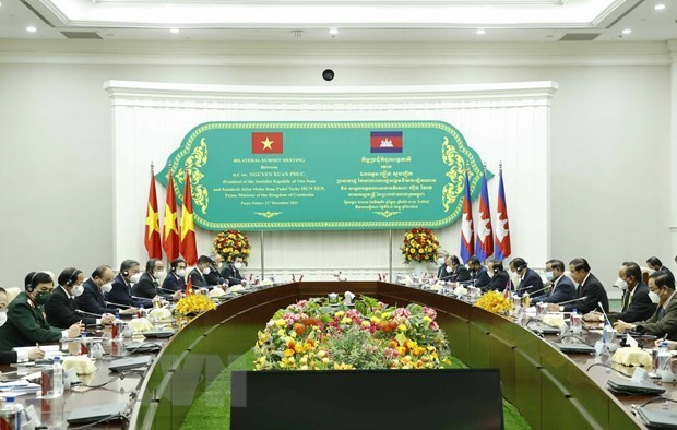 Presidente de Vietnam concluye con éxito visita de Estado a Camboya ảnh 1 Presidente de Vietnam concluye con éxito visita de Estado a Camboya ảnh 1