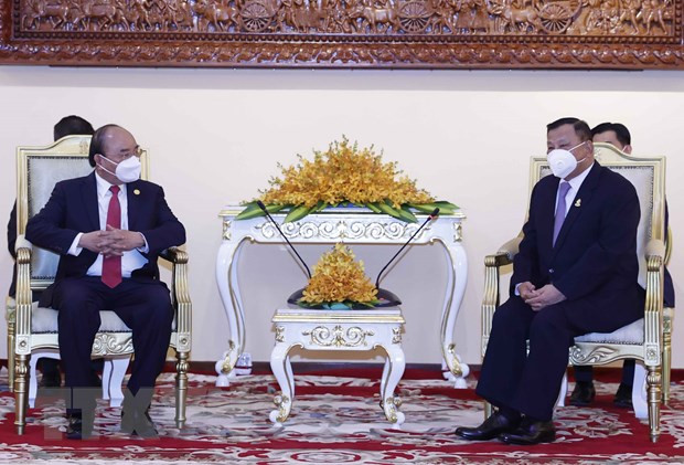Presidente de Vietnam se reúne con dirigentes de Senado y Asamblea Nacional de Camboya ảnh 1 Presidente de Vietnam se reúne con dirigentes de Senado y Asamblea Nacional de Camboya ảnh 1