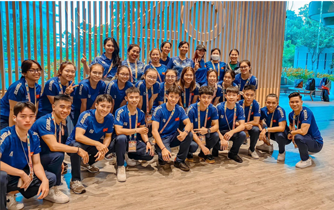 Atletas vietnamitas conquistan medalla dorada en Campeonato Asiático de Aeróbic ảnh 2 Atletas vietnamitas conquistan medalla dorada en Campeonato Asiático de Aeróbic ảnh 2