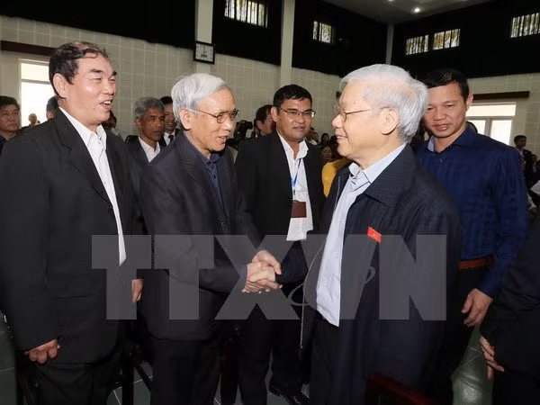 Secretario general del PCV dialoga con votantes de Hanoi ảnh 1