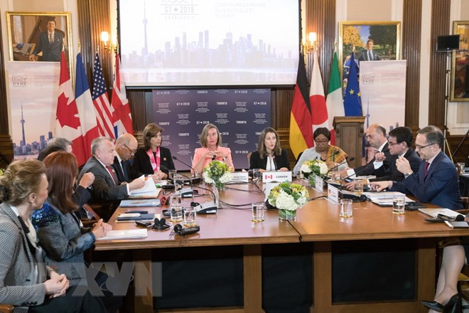 Ministros de G7 emiten comunicado sobre el Mar del Este ảnh 1 Ministros de G7 emiten comunicado sobre el Mar del Este ảnh 1