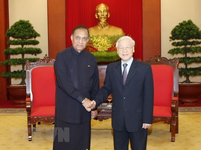Líder partidista de Vietnam recibe al presidente del Parlamento de Sri Lanka ảnh 1 Líder partidista de Vietnam recibe al presidente del Parlamento de Sri Lanka ảnh 1