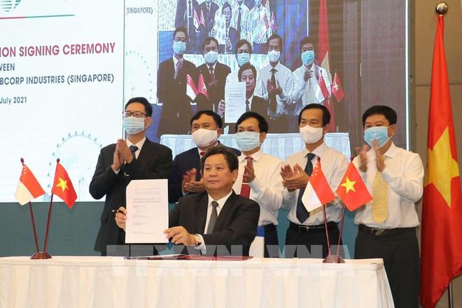 Empresas vietnamita y singapurense firman cooperación estratégica ảnh 1 Empresas vietnamita y singapurense firman cooperación estratégica ảnh 1