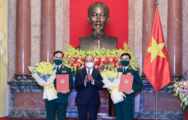 Elevan rango de dirigentes del Ministerio de Defensa de Vietnam ảnh 1 Elevan rango de dirigentes del Ministerio de Defensa de Vietnam ảnh 1