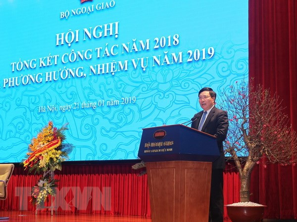 Resalta canciller vietnamita importancia del trabajo diplomático en aras de intereses nacionales ảnh 1 Resalta canciller vietnamita importancia del trabajo diplomático en aras de intereses nacionales ảnh 1