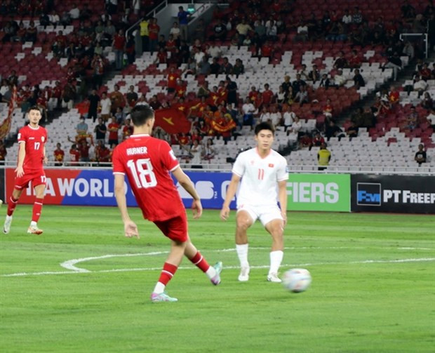 Vietnam sufre derrota ante Indonesia en eliminatorias para Copa Mundial ảnh 1