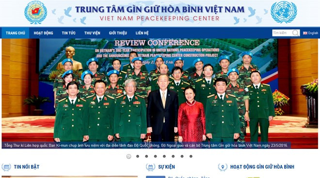 Centro de Mantenimiento de Paz de Vietnam lanza sitio web oficial ảnh 1 Centro de Mantenimiento de Paz de Vietnam lanza sitio web oficial ảnh 1