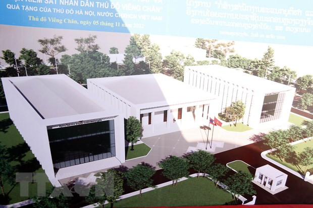 Inician construcción de obras obsequiadas por Hanoi a Vientiane ảnh 1 Inician construcción de obras obsequiadas por Hanoi a Vientiane ảnh 1