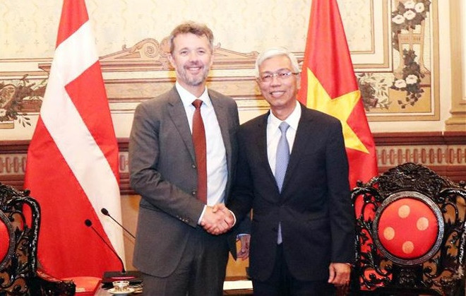 Dirigente de Ciudad Ho Chi Minh recibe al príncipe heredero de Dinamarca ảnh 1 Dirigente de Ciudad Ho Chi Minh recibe al príncipe heredero de Dinamarca ảnh 1