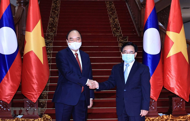 Presidente vietnamita continúa agenda apretada en Laos ảnh 1 Presidente vietnamita continúa agenda apretada en Laos ảnh 1