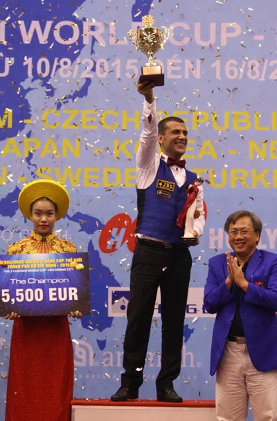 Billarista turco conquista copa mundial ciudad Ho Chi Minh ảnh 1 Billarista turco conquista copa mundial ciudad Ho Chi Minh ảnh 1