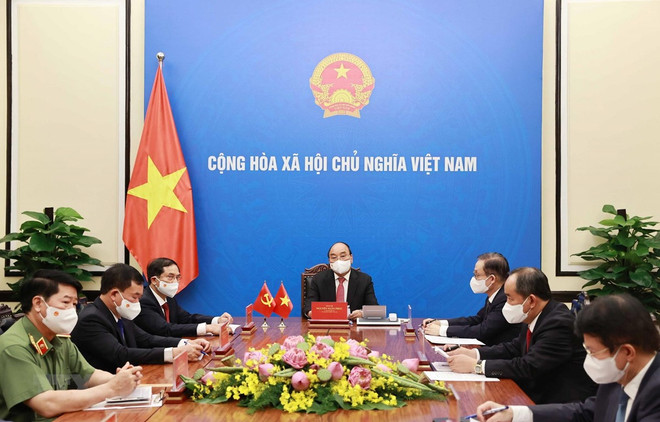 Presidente de Vietnam aboga por impulso de cooperación contra COVID-19 con China ảnh 1 Presidente de Vietnam aboga por impulso de cooperación contra COVID-19 con China ảnh 1