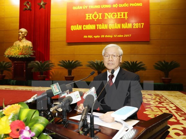 Dirigente partidista orienta labores de ejército vietnamita en próximo año ảnh 1 Dirigente partidista orienta labores de ejército vietnamita en próximo año ảnh 1