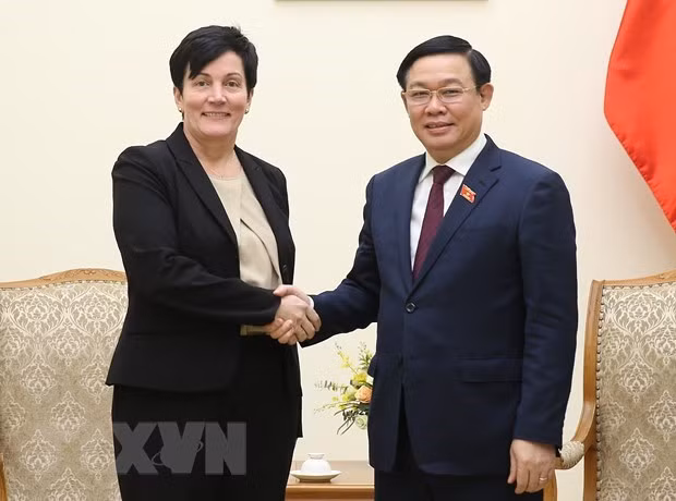 Dirigentes vietnamitas reciben a la delegación de la CFI ảnh 1