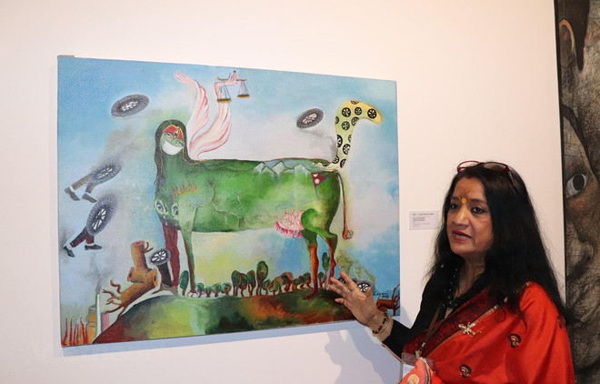 Abre sus puertas en Hanoi Exposición de Bellas Artes de destacados autores asiáticos ảnh 1 Abre sus puertas en Hanoi Exposición de Bellas Artes de destacados autores asiáticos ảnh 1