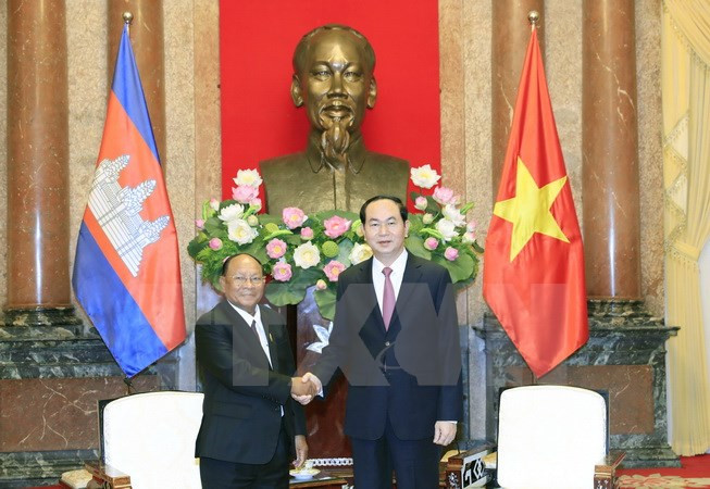 Presidente de Vietnam destaca significado de visita de dirigente legislativo camboyano ảnh 1
