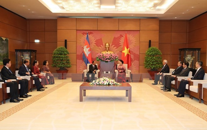 Presidente de Parlamento camboyano concluye visita a Vietnam ảnh 1 Presidente de Parlamento camboyano concluye visita a Vietnam ảnh 1