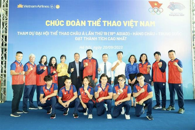 Delegación vietnamita parte a China para ASIAD 19 ảnh 1 Delegación vietnamita parte a China para ASIAD 19 ảnh 1