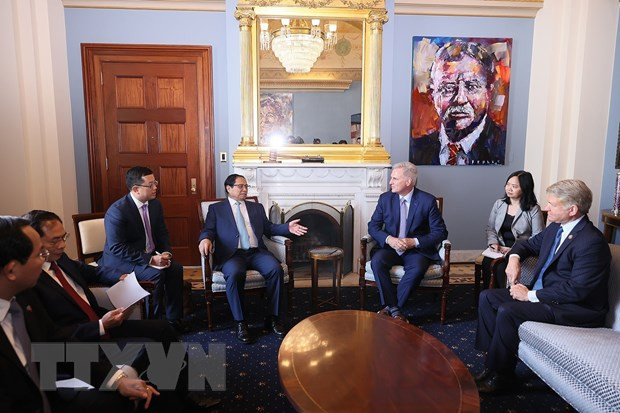 Premier vietnamita dialoga con dirigentes del Congreso estadounidense ảnh 1 Premier vietnamita dialoga con dirigentes del Congreso estadounidense ảnh 1