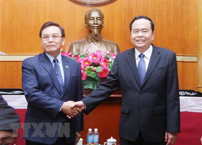Presidente del Frente laosiano de Construcción Nacional visita Vietnam ảnh 1 Presidente del Frente laosiano de Construcción Nacional visita Vietnam ảnh 1