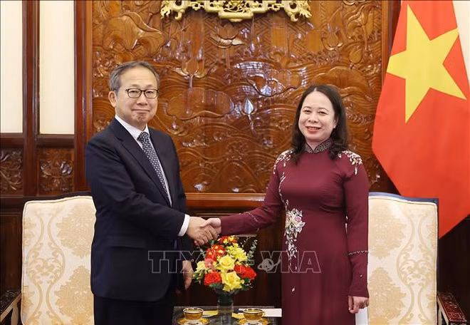 Presidenta interina recibe al saliente embajador japonés ảnh 1