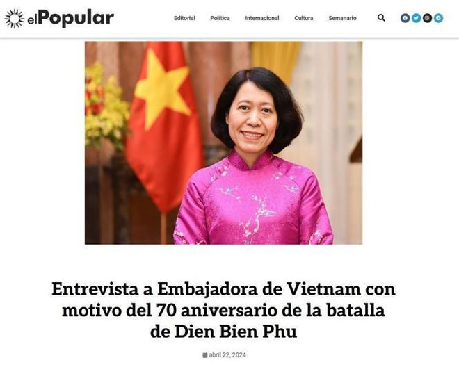 Embajadora vietnamita en Argentina resalta significado de victoria de Dien Bien Phu ảnh 5 Embajadora vietnamita en Argentina resalta significado de victoria de Dien Bien Phu ảnh 5