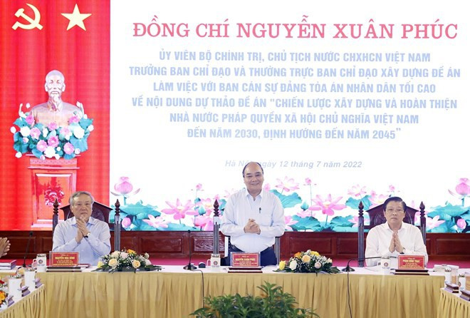 Insta presidente vietnamita a construir sector judicial avanzado y moderno, al servicio del pueblo ảnh 1 Insta presidente vietnamita a construir sector judicial avanzado y moderno, al servicio del pueblo ảnh 1