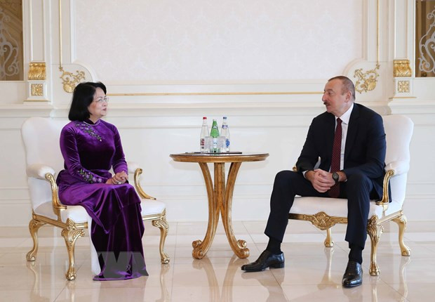 Vicepresidenta vietnamita se reúne con el jefe del Estado de Azerbaiyán ảnh 1 Vicepresidenta vietnamita se reúne con el jefe del Estado de Azerbaiyán ảnh 1