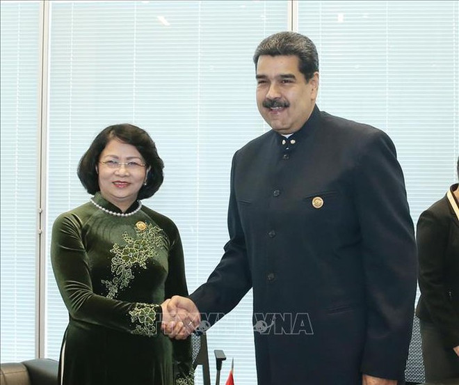 Vicepresidenta de Vietnam se reúne con dirigentes de Venezuela y Corea del Norte al margen de MNOAL ảnh 1 Vicepresidenta de Vietnam se reúne con dirigentes de Venezuela y Corea del Norte al margen de MNOAL ảnh 1