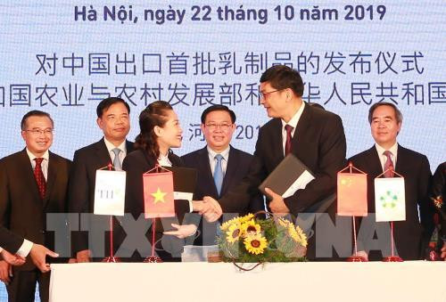Exporta Vietnam primer lote de productos lácteos a China ảnh 1 Exporta Vietnam primer lote de productos lácteos a China ảnh 1