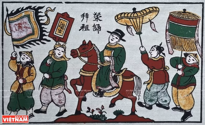 Presentan en Vietnam valiosa colección de centenarias pinturas folclóricas ảnh 1
