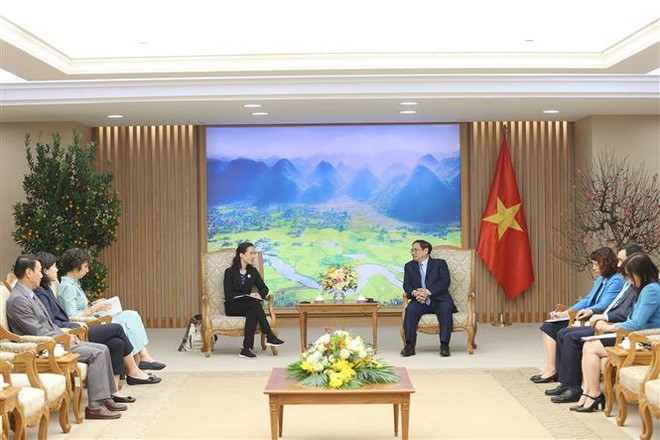 Premier recibe a directora de estrategia de alianza global para vacunas ảnh 1 Premier recibe a directora de estrategia de alianza global para vacunas ảnh 1