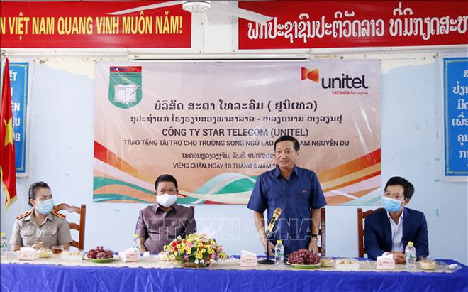 Empresa vietnamita Unitel ayuda a mejorar la calidad de escuela bilingüe en Laos ảnh 2 Empresa vietnamita Unitel ayuda a mejorar la calidad de escuela bilingüe en Laos ảnh 2