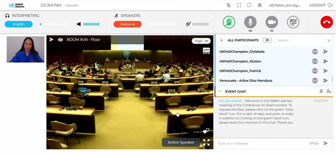 Juventud vietnamita participa en Conferencia de desarme en Ginebra ảnh 1