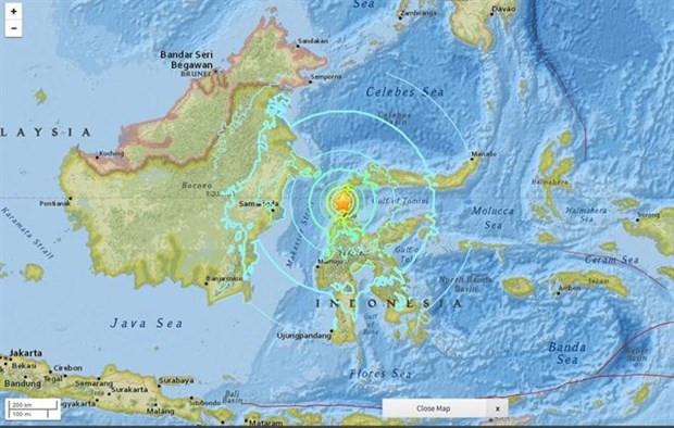 Sacude sismo de magnitud cinco provincia indonesia de Sulawesi ảnh 1 Sacude sismo de magnitud cinco provincia indonesia de Sulawesi ảnh 1