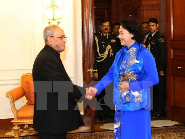 Líder parlamentaria de Vietnam dialoga con presidente de India ảnh 1 Líder parlamentaria de Vietnam dialoga con presidente de India ảnh 1