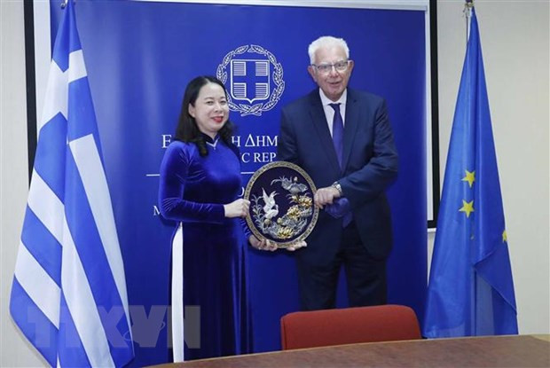 Vicepresidenta de Vietnam concluye visita a Grecia ảnh 1 Vicepresidenta de Vietnam concluye visita a Grecia ảnh 1