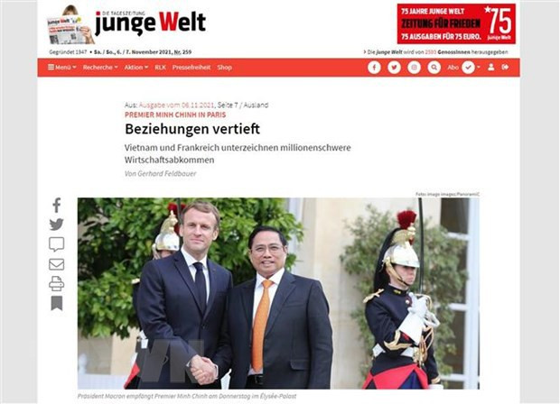 Periódico alemán resalta resultados de la visita oficial del premier vietnamita a Francia ảnh 1 Periódico alemán resalta resultados de la visita oficial del premier vietnamita a Francia ảnh 1