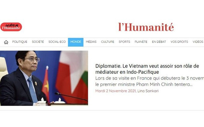 Visita del Primer Ministro vietnamita a Francia fortalecerá cooperación bilateral, según L'Humanité ảnh 1 Visita del Primer Ministro vietnamita a Francia fortalecerá cooperación bilateral, según L'Humanité ảnh 1