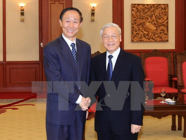 Recibe máximo líder partidista de Vietnam a dirigente chino ảnh 1 Recibe máximo líder partidista de Vietnam a dirigente chino ảnh 1