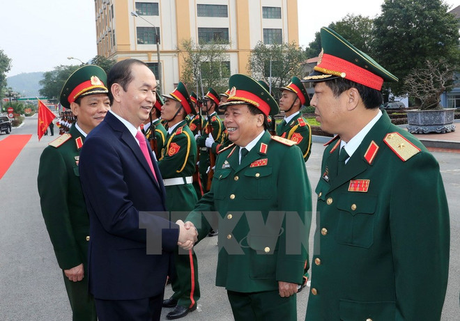 Presidente vietnamita pidió construir una fuerza militar fuerte ảnh 1 Presidente vietnamita pidió construir una fuerza militar fuerte ảnh 1