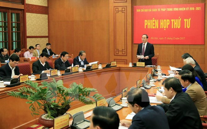 Presidente vietnamita preside reunión del Comité Directivo para Reforma Judicial ảnh 1 Presidente vietnamita preside reunión del Comité Directivo para Reforma Judicial ảnh 1